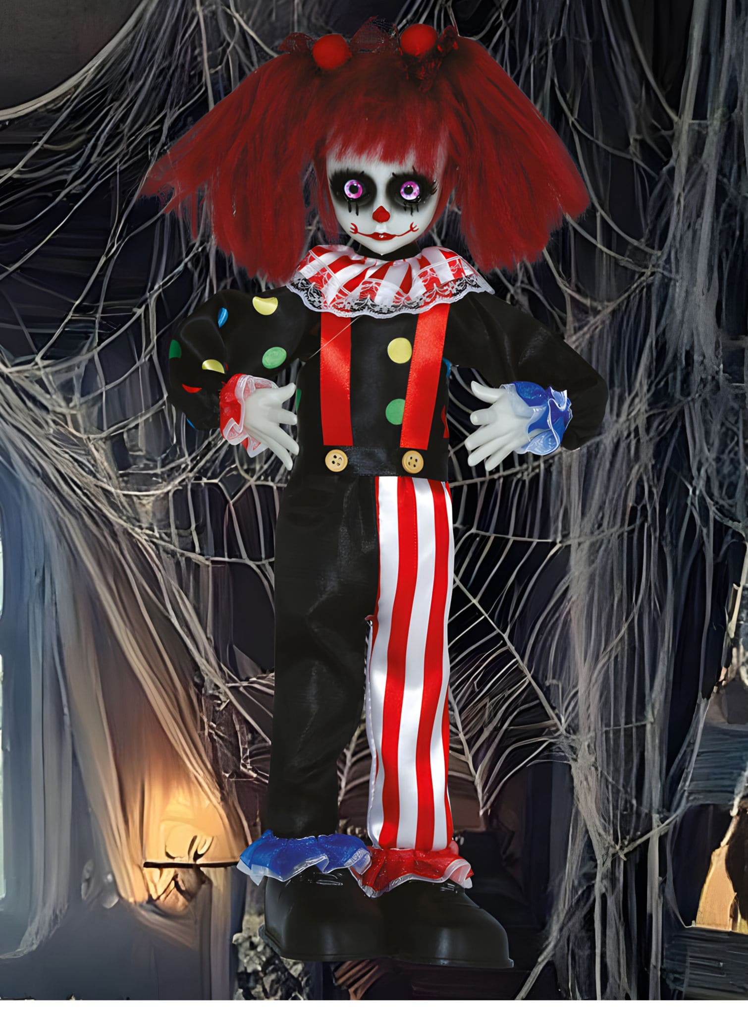 Clown d’horreur fille – Décoration à suspendre 40 cm