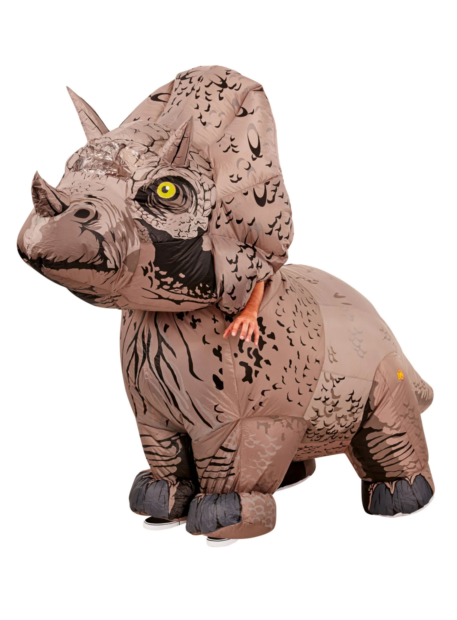 Jurassic World – opblaasbaar Triceratops-dinosaurus kostuum