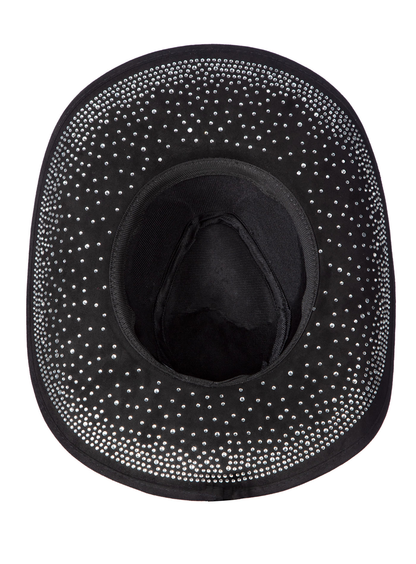 Cowboyhoed met glitterstenen zwart