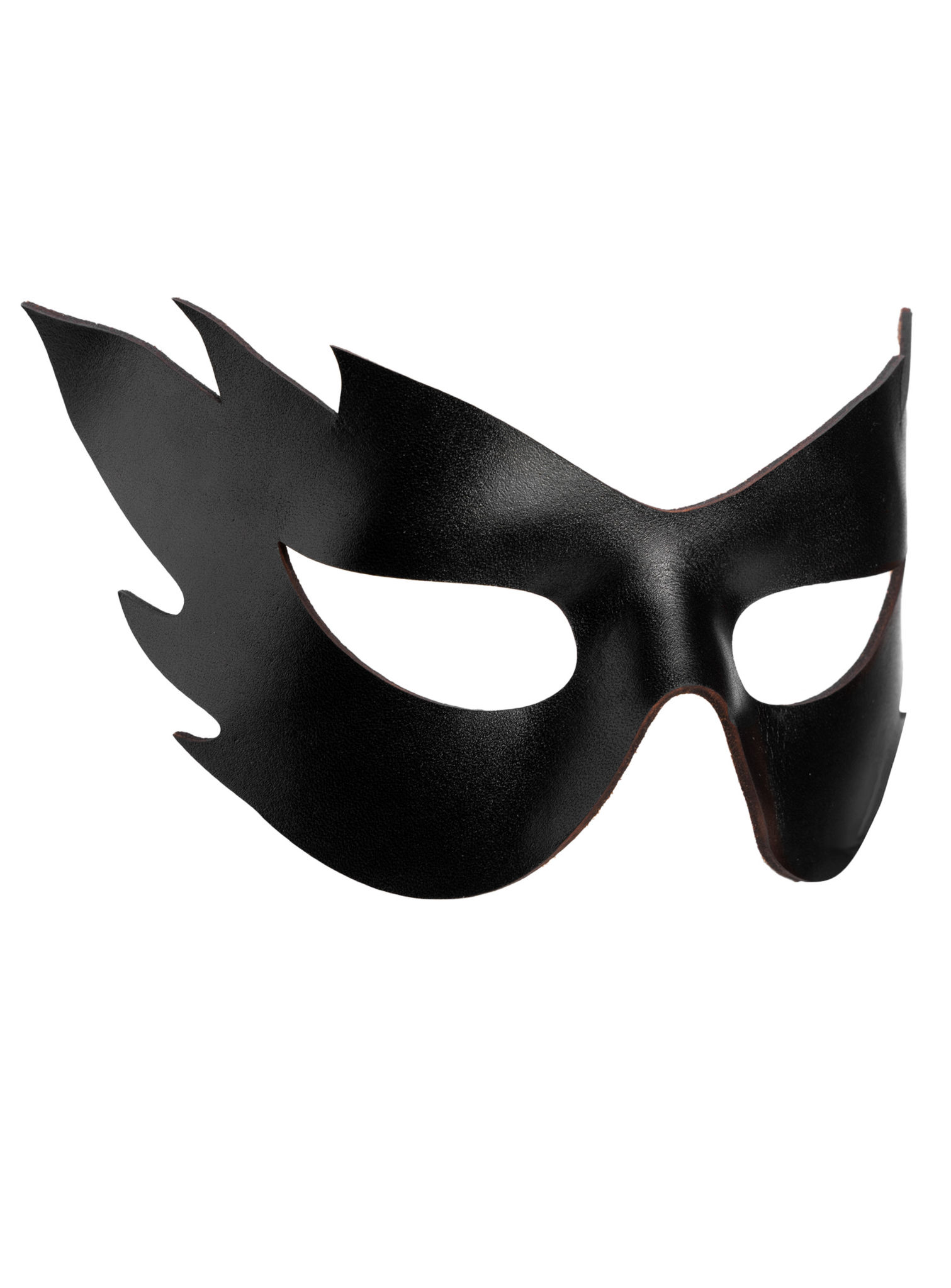 Colombina Fiamma schwarz Venezianische Ledermaske