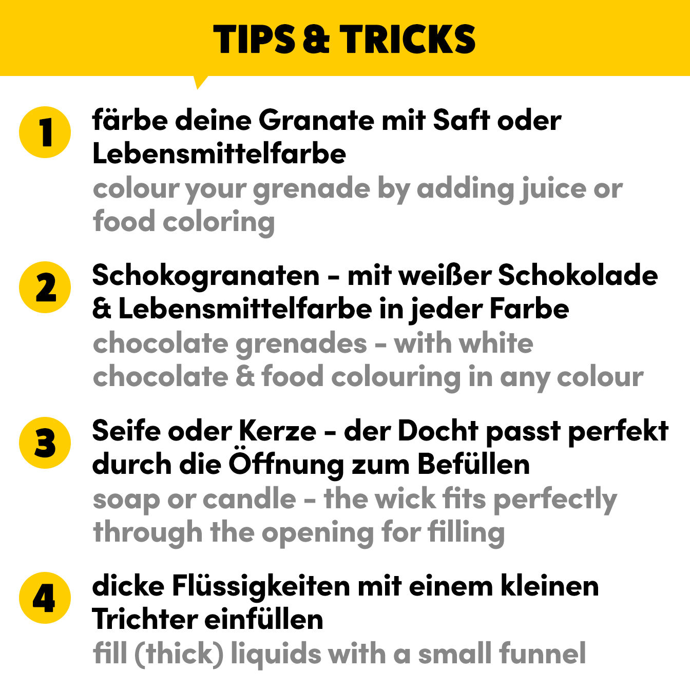 Handgranate Silikonform für Eiswürfel und zum Backen 9 cm