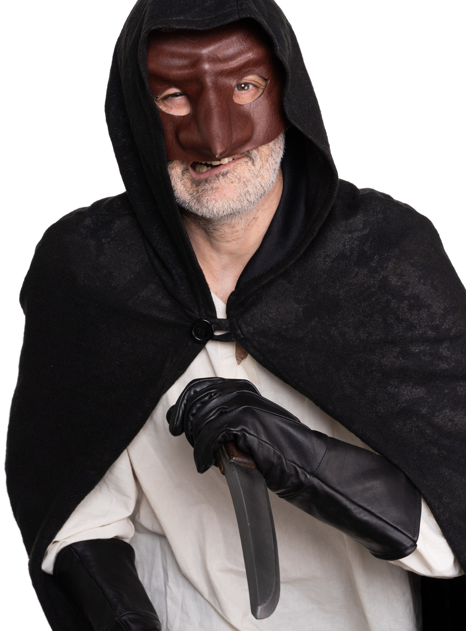 Pantalone de cuoio Commedia dell´Arte Ledermaske