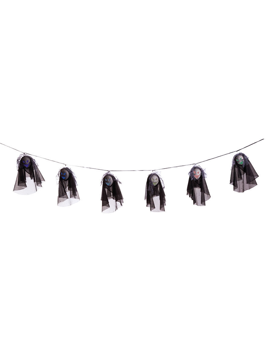 Halloween Geister Girlande mit Licht