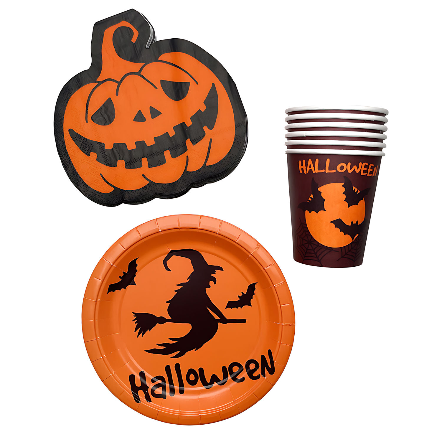 Halloween Party-Geschirr Set Basic 23-teilig