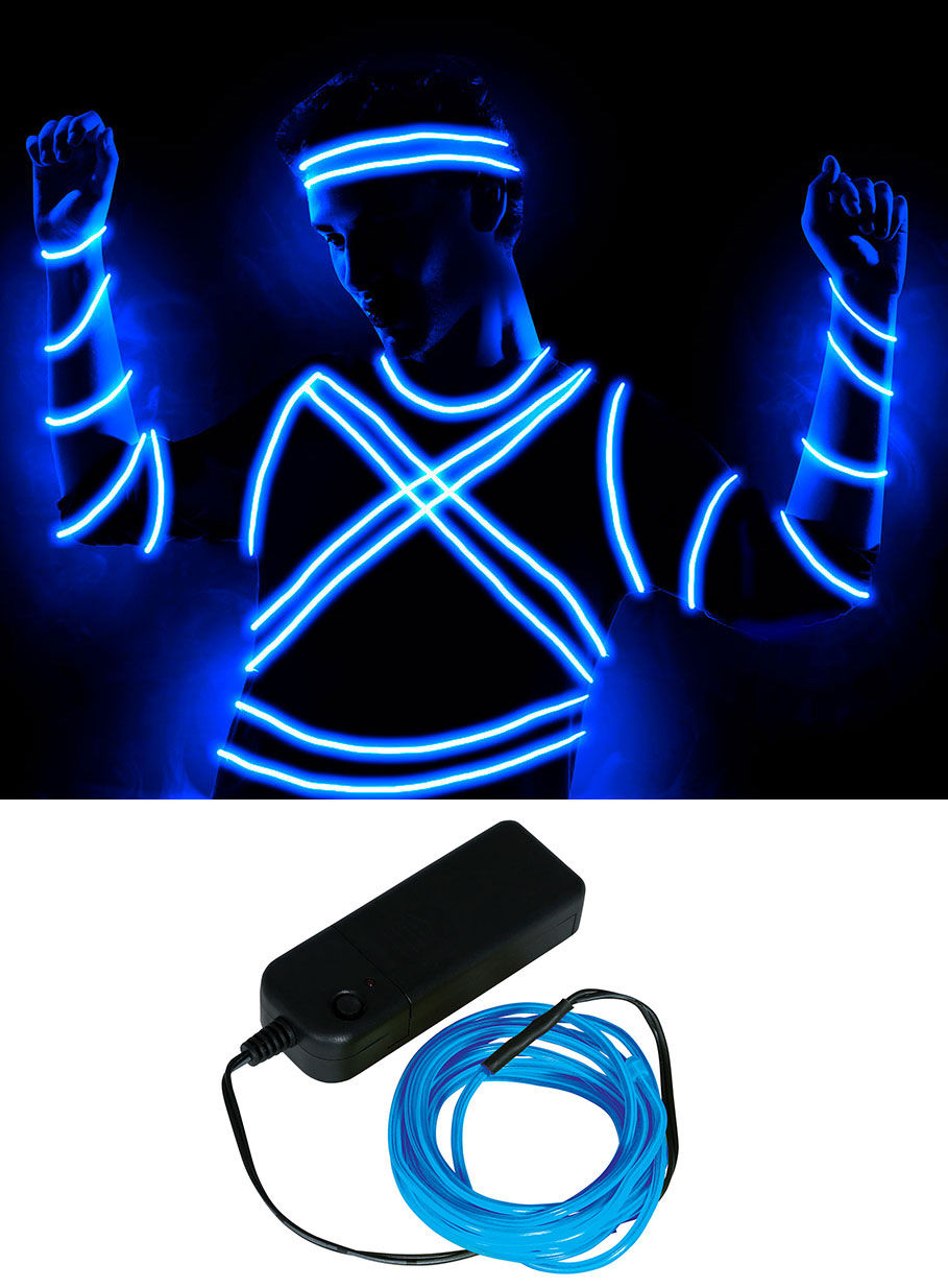 LED-Schnur blau, 5 Meter
