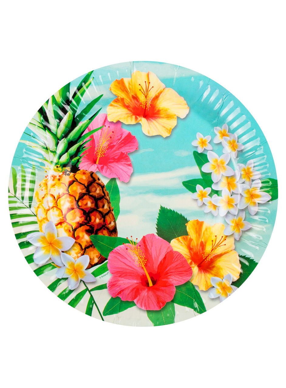 Hawaii Pappteller 6 Stück
