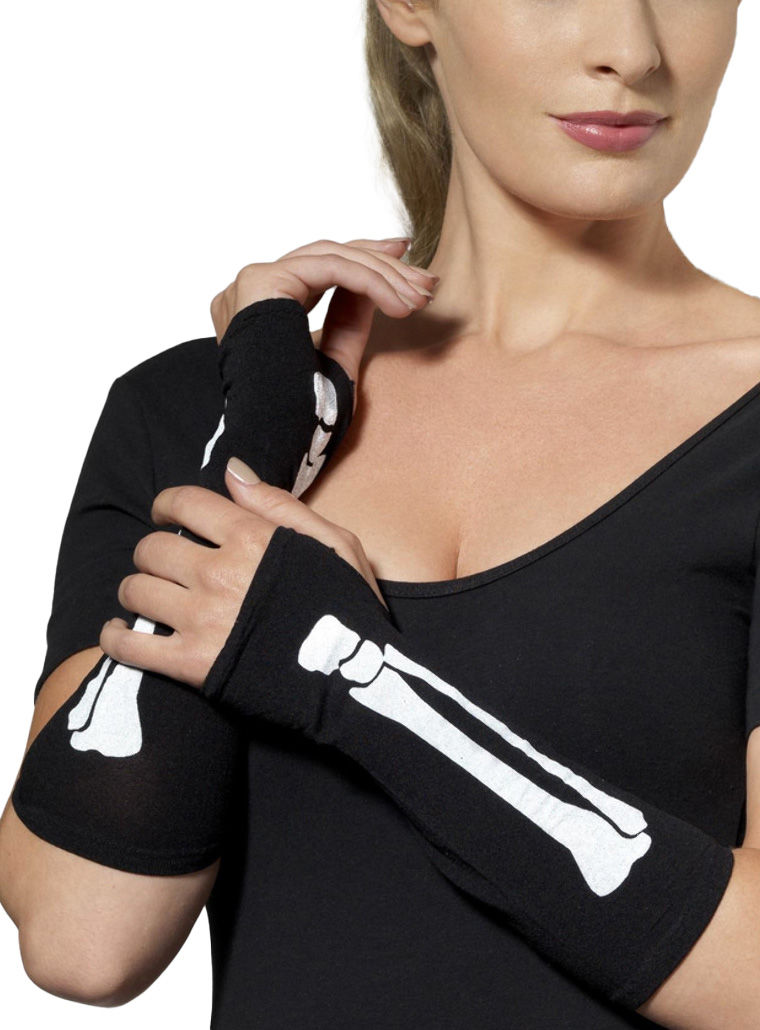 Knochen Design Handschuhe fingerlos