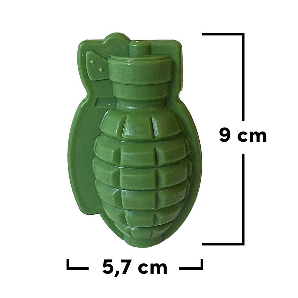 Handgranate Silikonform für Eiswürfel und zum Backen 9 cm