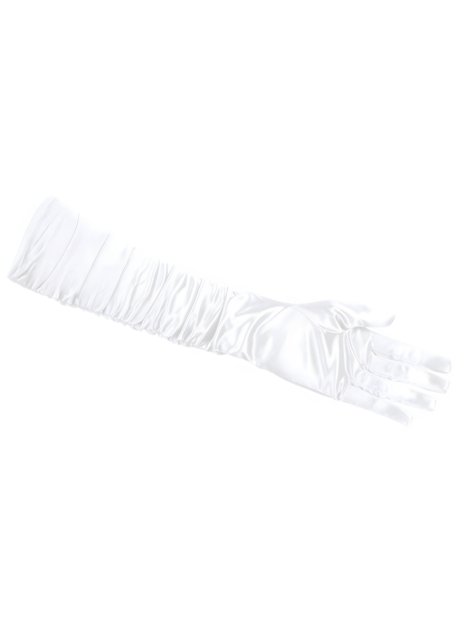 Weiße Glamour Handschuhe Hollywood