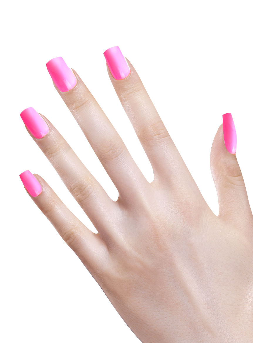 Ombre Fingernägel neonpink