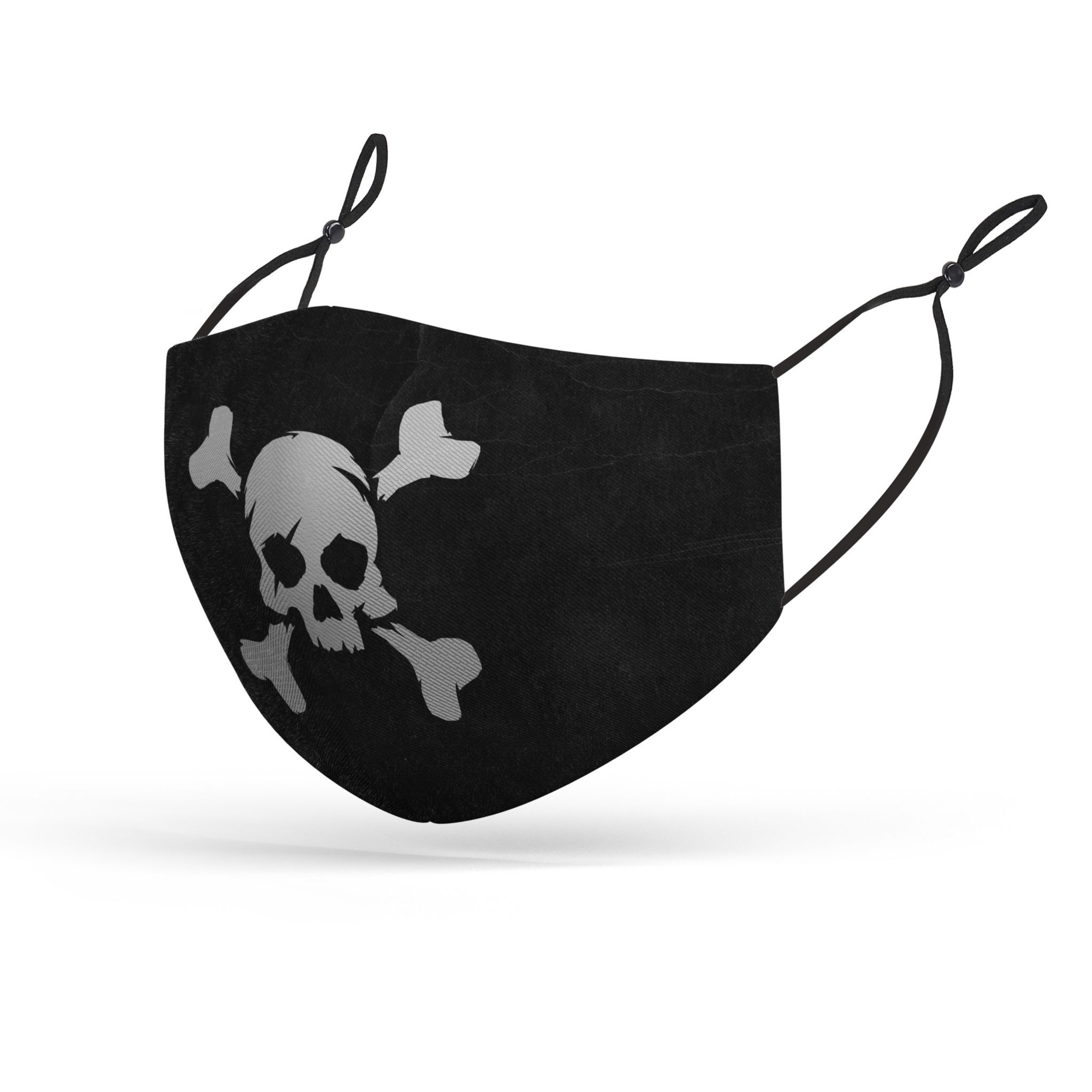 Stoffen masker doodshoofd piraat