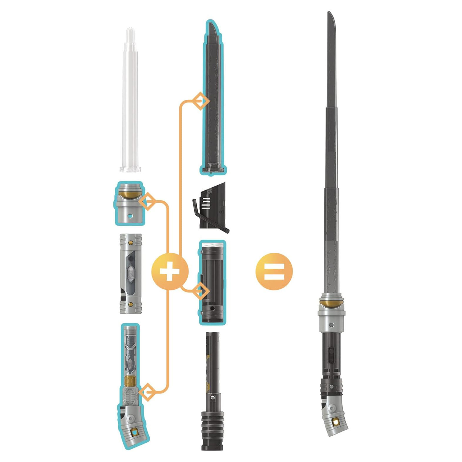 Star Wars Lightsaber Forge Ashoka Tano ausfahrbares weißes Lichtschwert