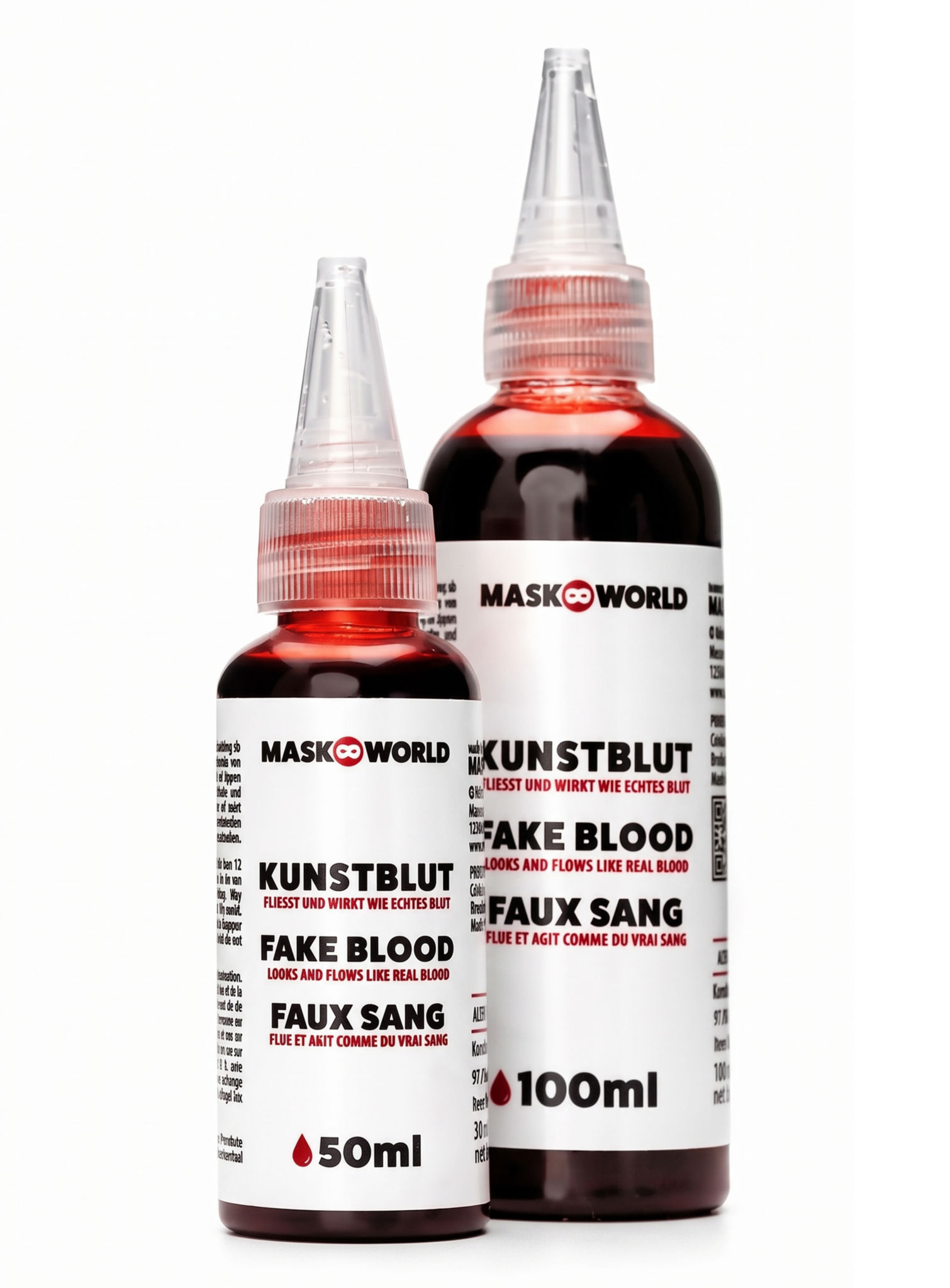 Kunstblut Flasche mit Dosierspitze 50 ml / 100 ml