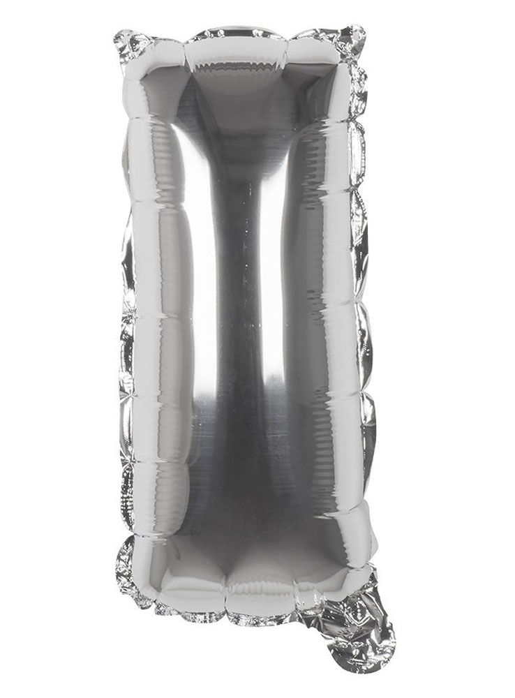 Folienballon Buchstabe I silber 36 cm