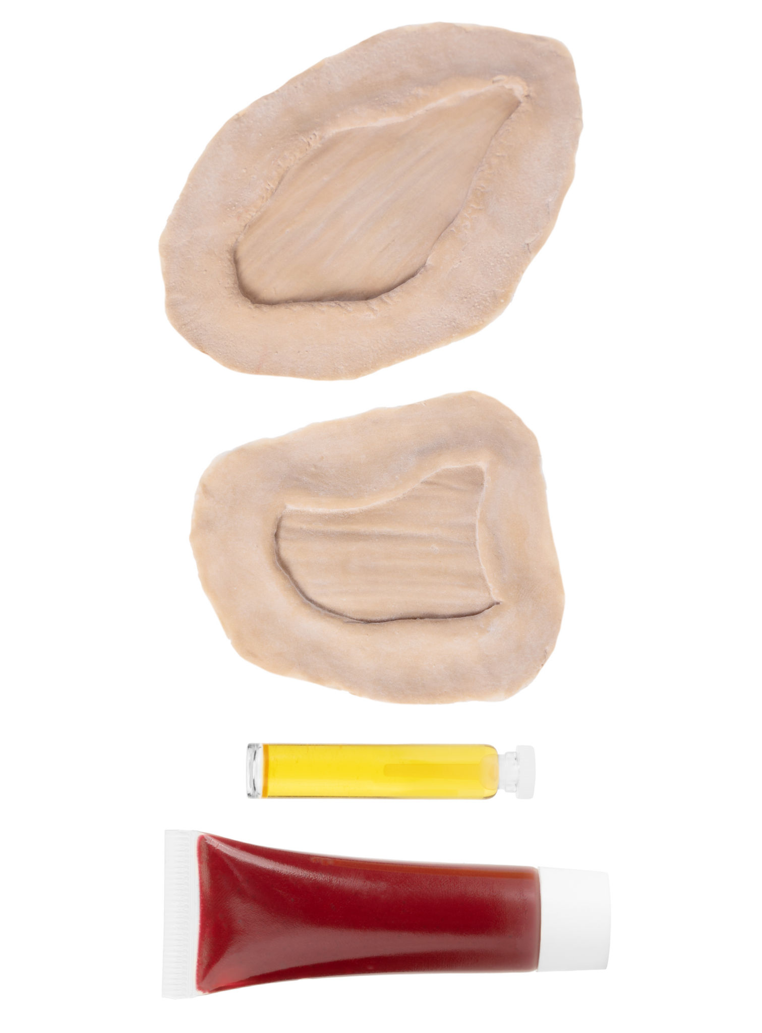 Offene Fleischwunde Latexapplikation