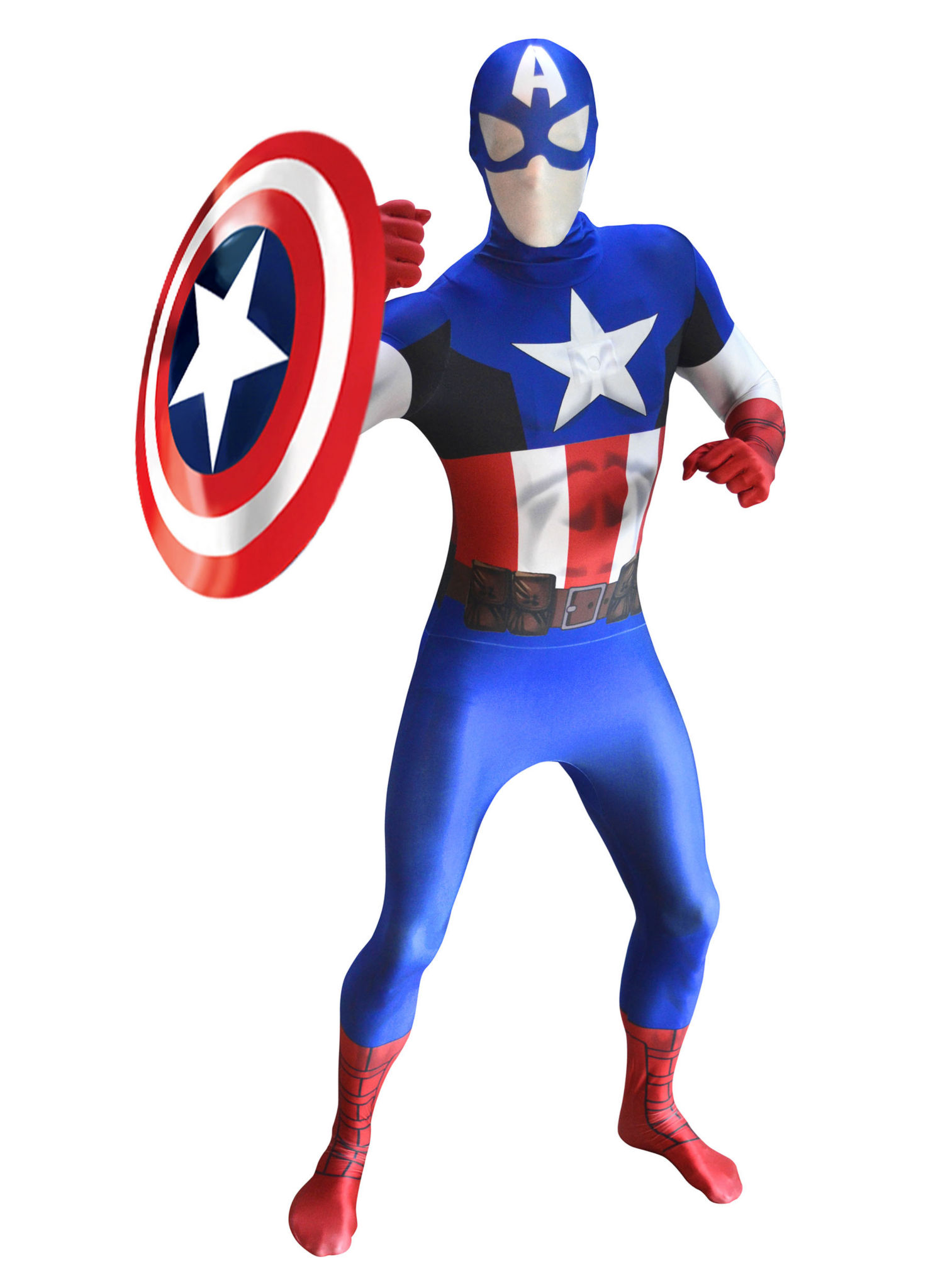 Digital Morphsuit Captain America Volledig Lichaamskostuum
