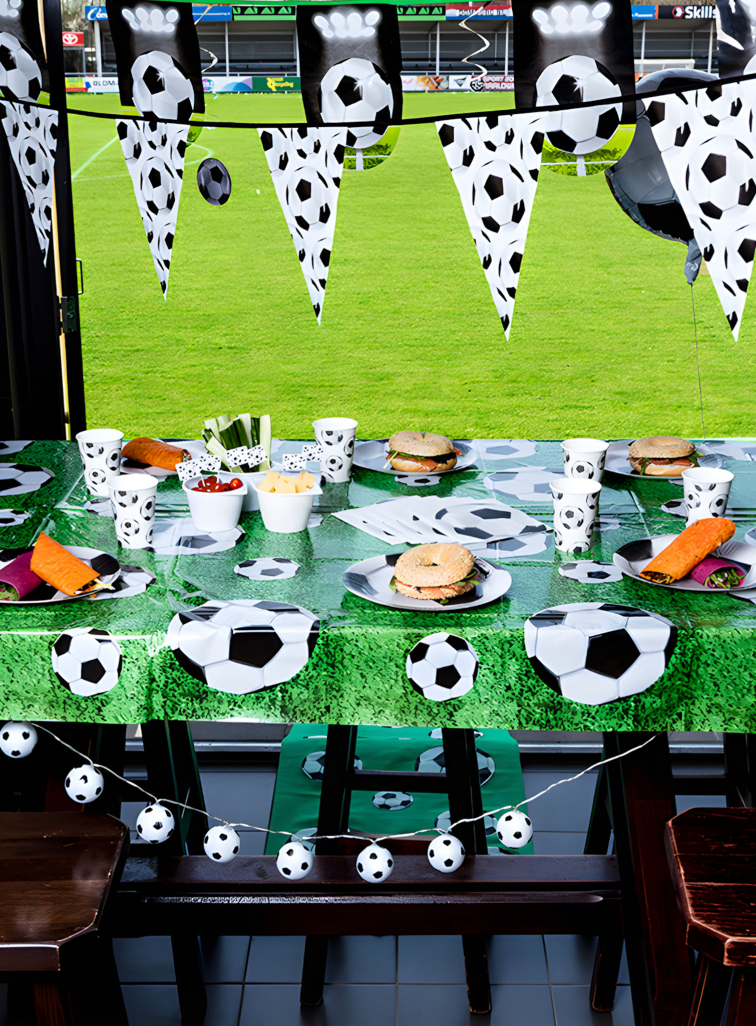 Lichterkette Fußball 140 cm
