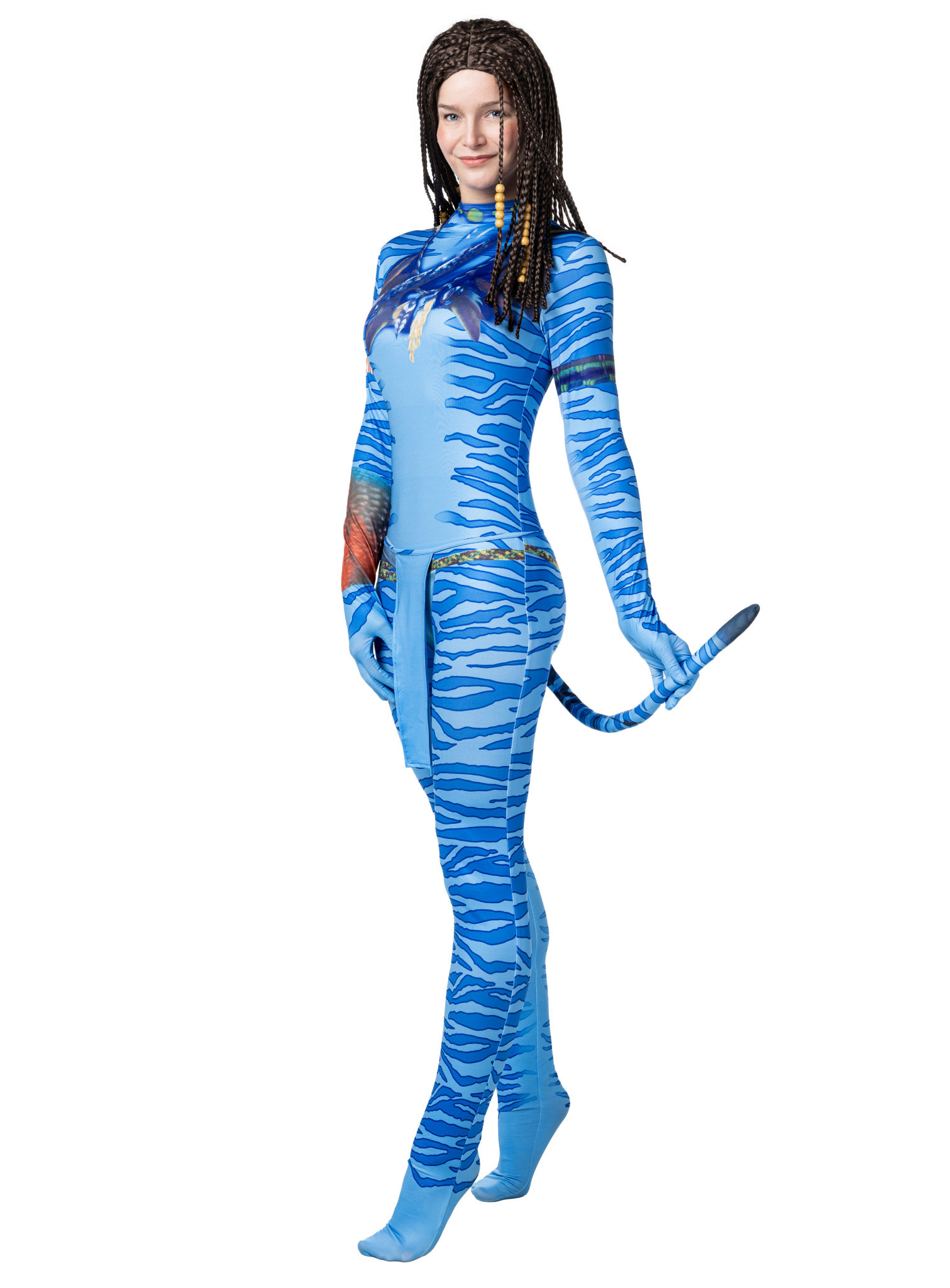 Blaue Stammeskriegerin Kostüm für Frauen