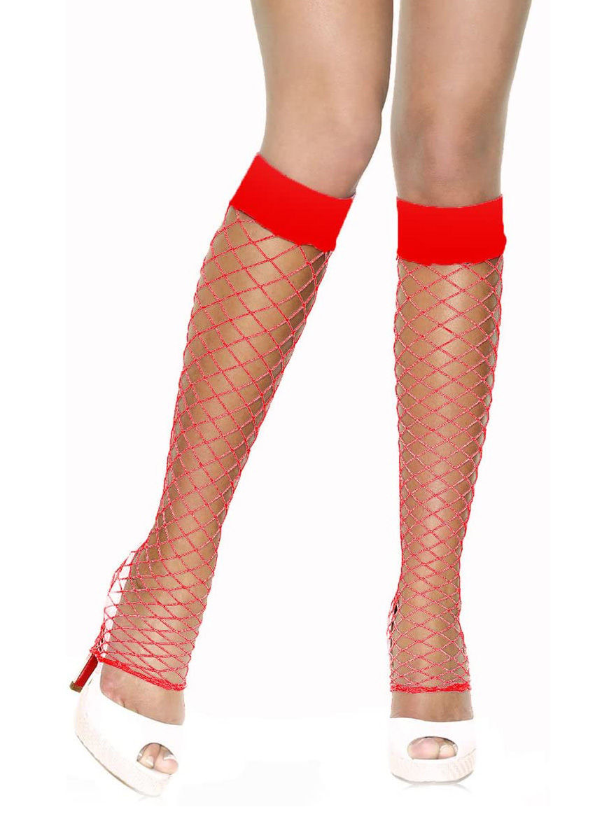 Netz-Beinstulpen rot