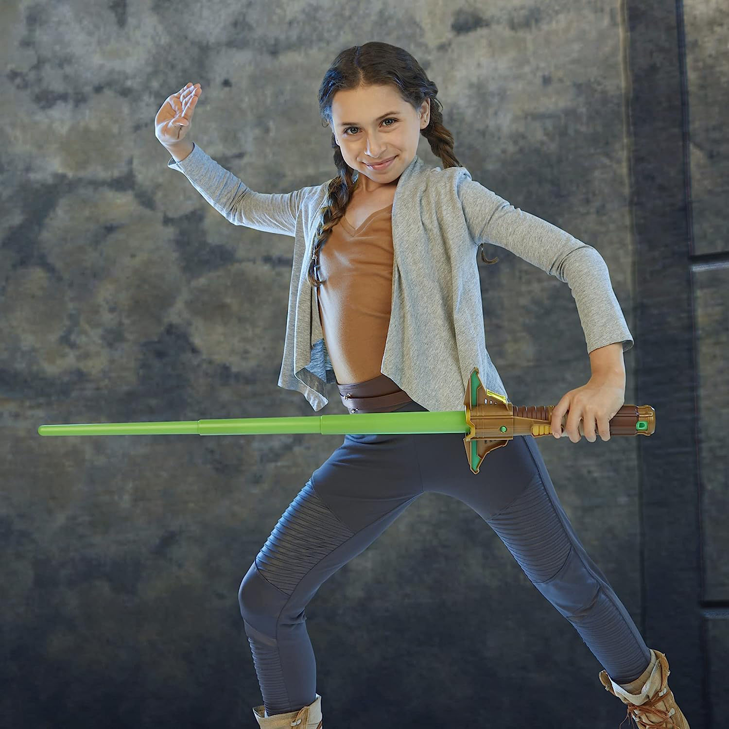 Star Wars Lightsaber Forge Yoda ausfahrbares grünes Lichtschwert