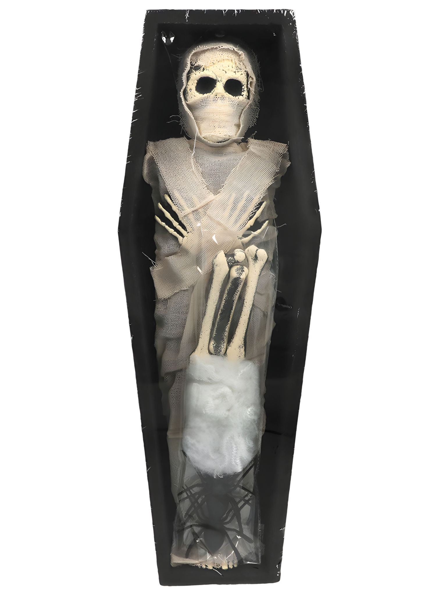 Mummie-decoratieset – Halloween-decoratie met doodskist, botten en spinnenwebben