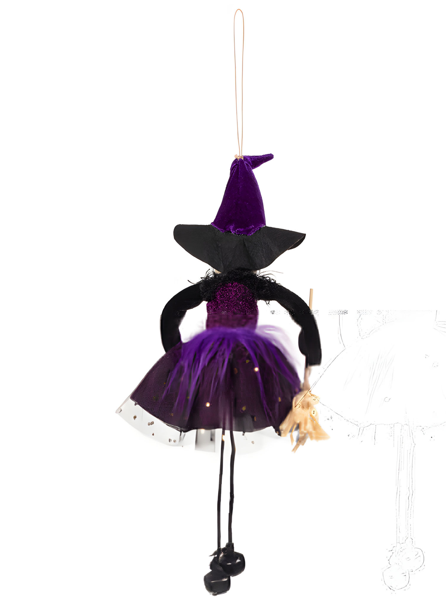 Petite sorcière – Décoration à suspendre 15 cm