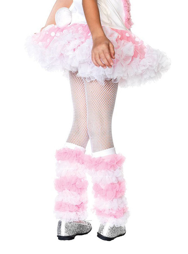 Fishnet Mädchen-Strumpfhosen weiß für Kinder