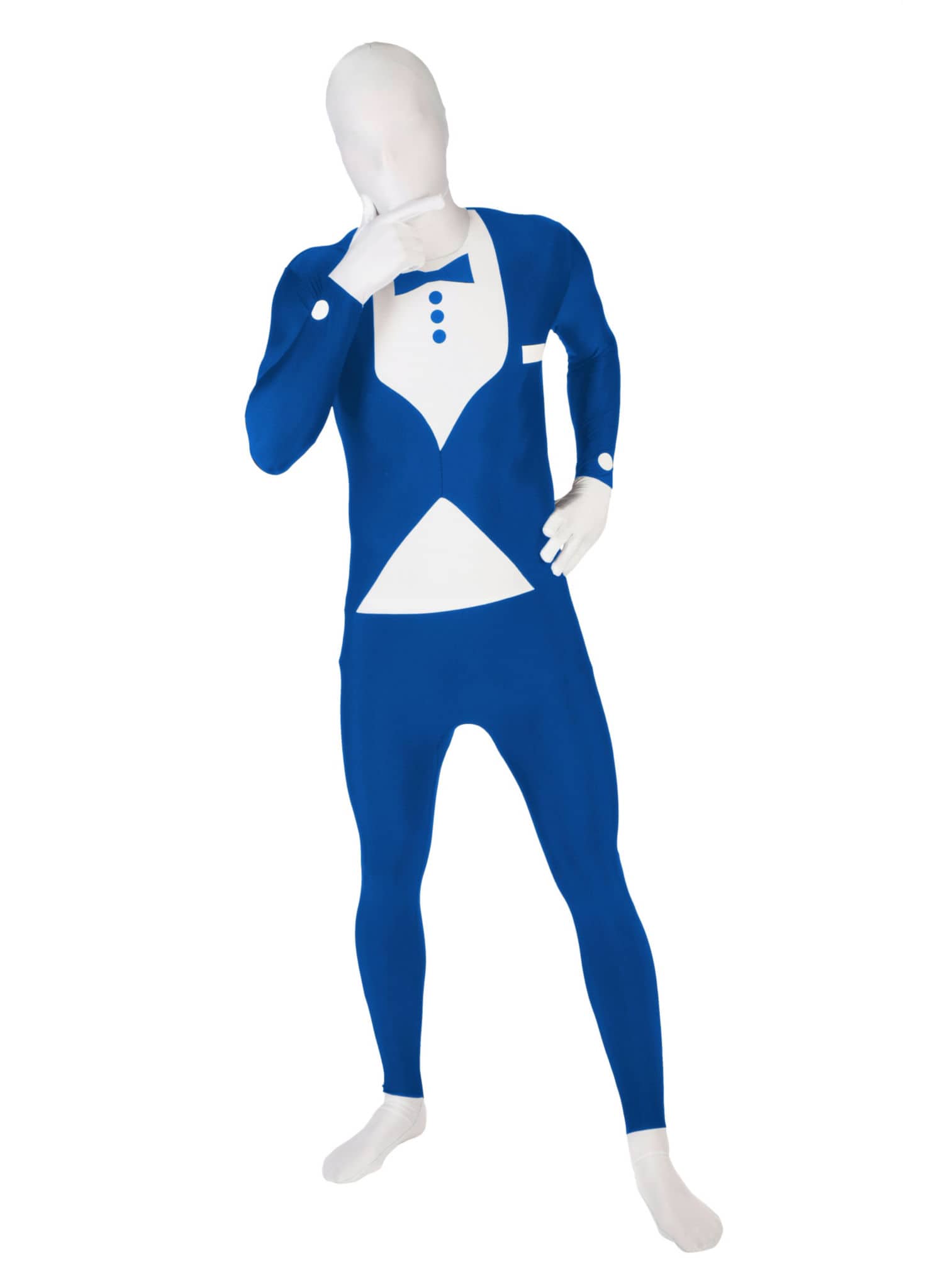 Morphsuit Tuxedo blau Ganzkörperkostüm