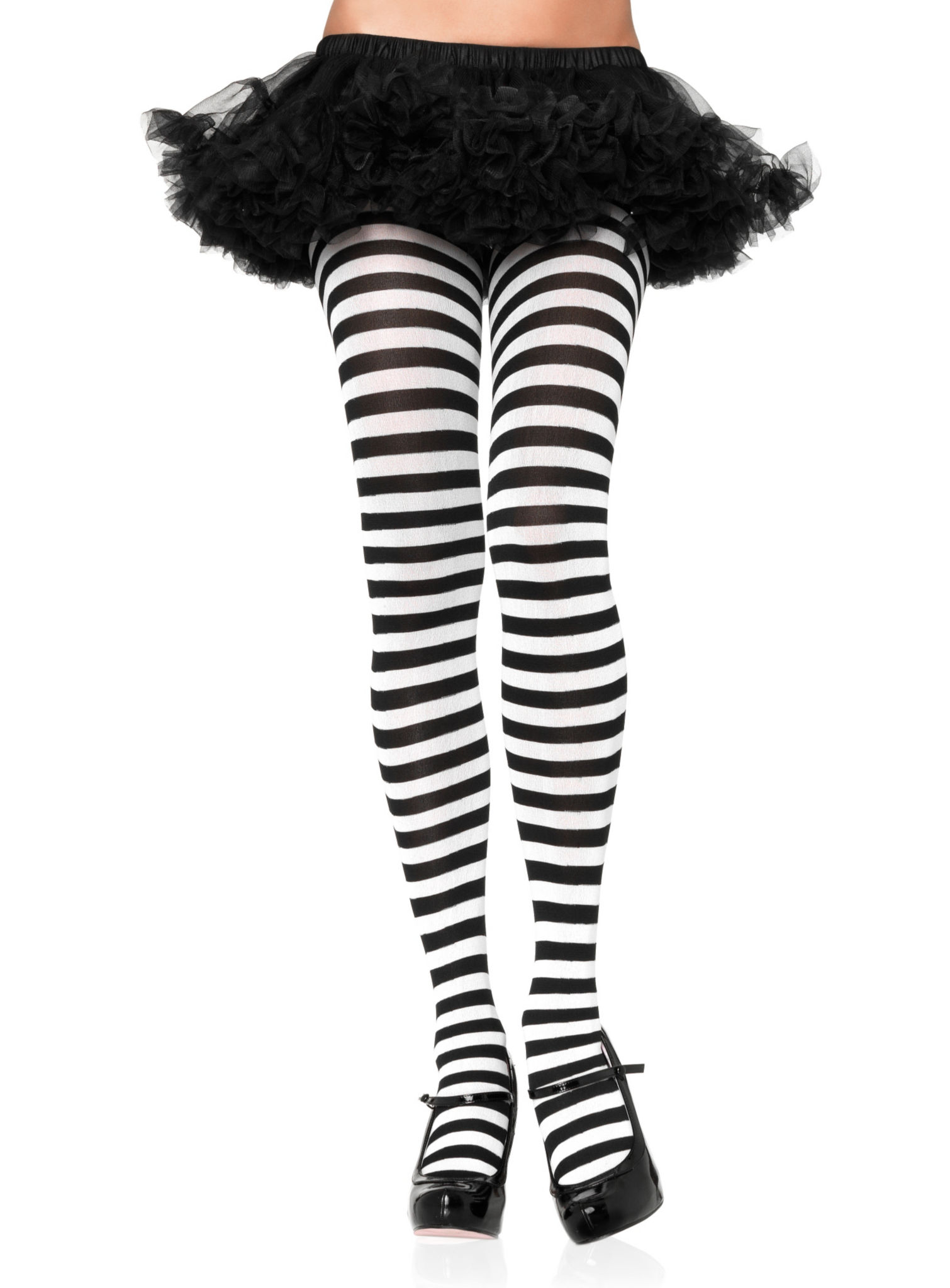 Gestreepte Panty Zwart-Wit