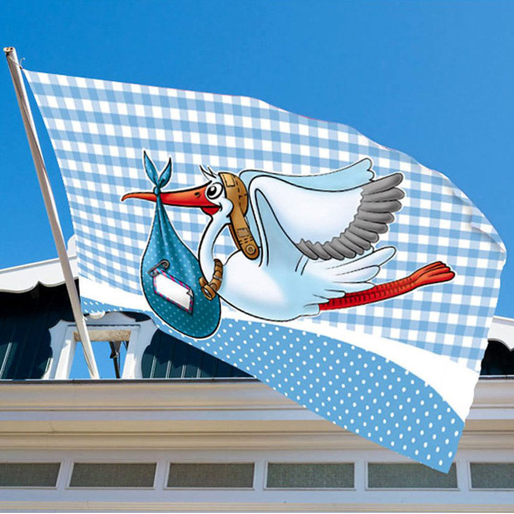 Storch Baby Fahne