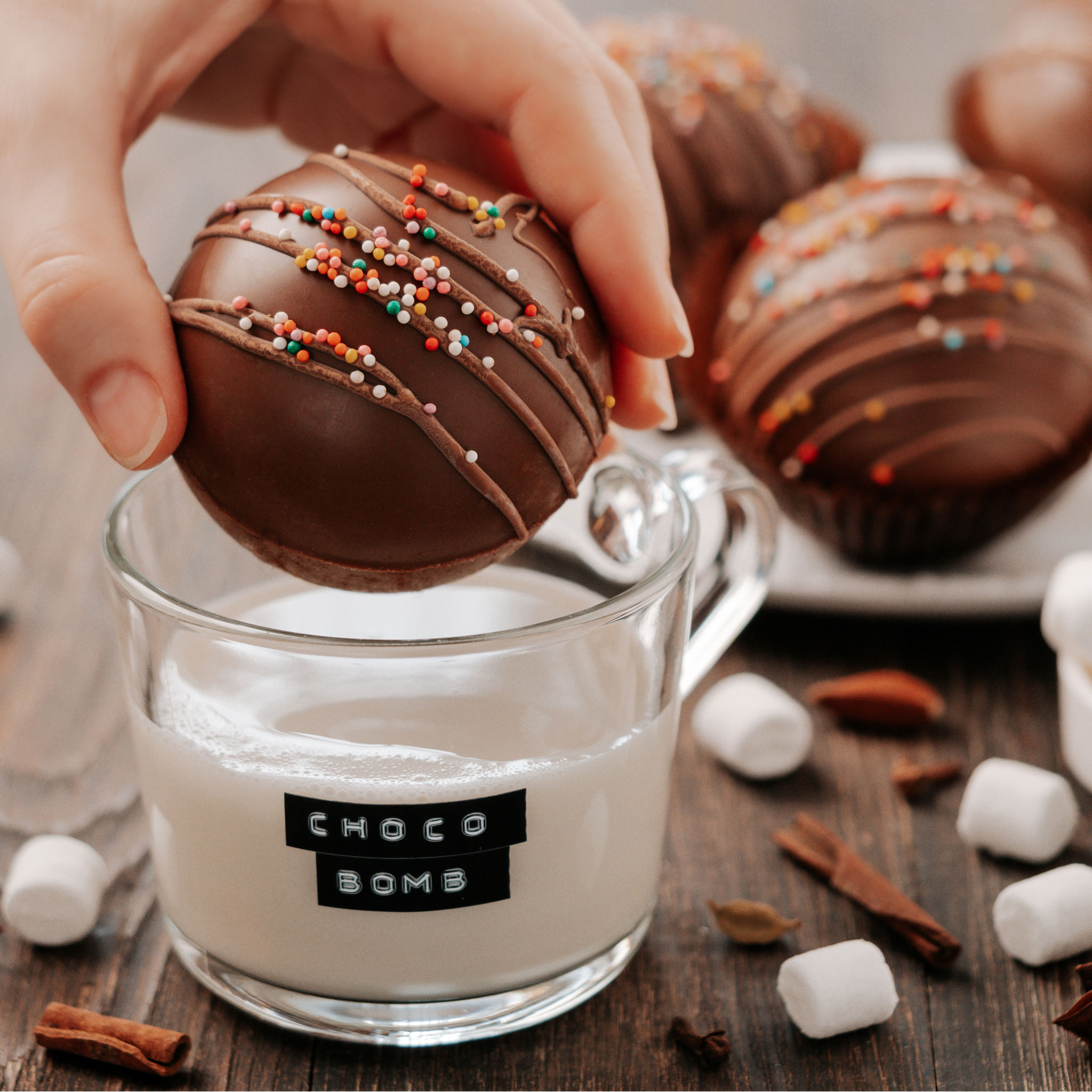 Chocolate Bombs Silikonform für große Pralinen, Badekugeln und zum Backen 6-fach
