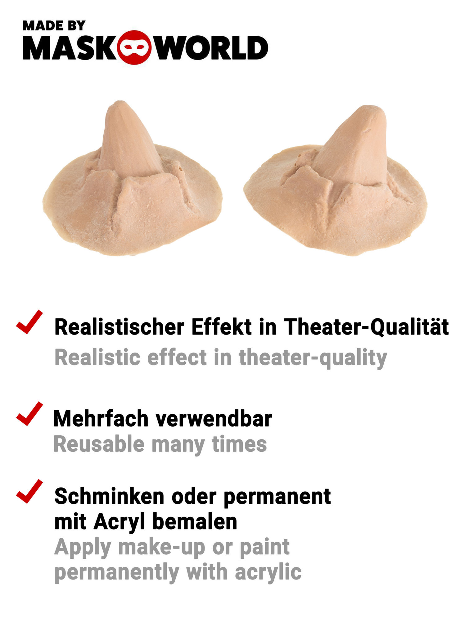 Latexhörner Teufelchen mit Mastix Hautkleber