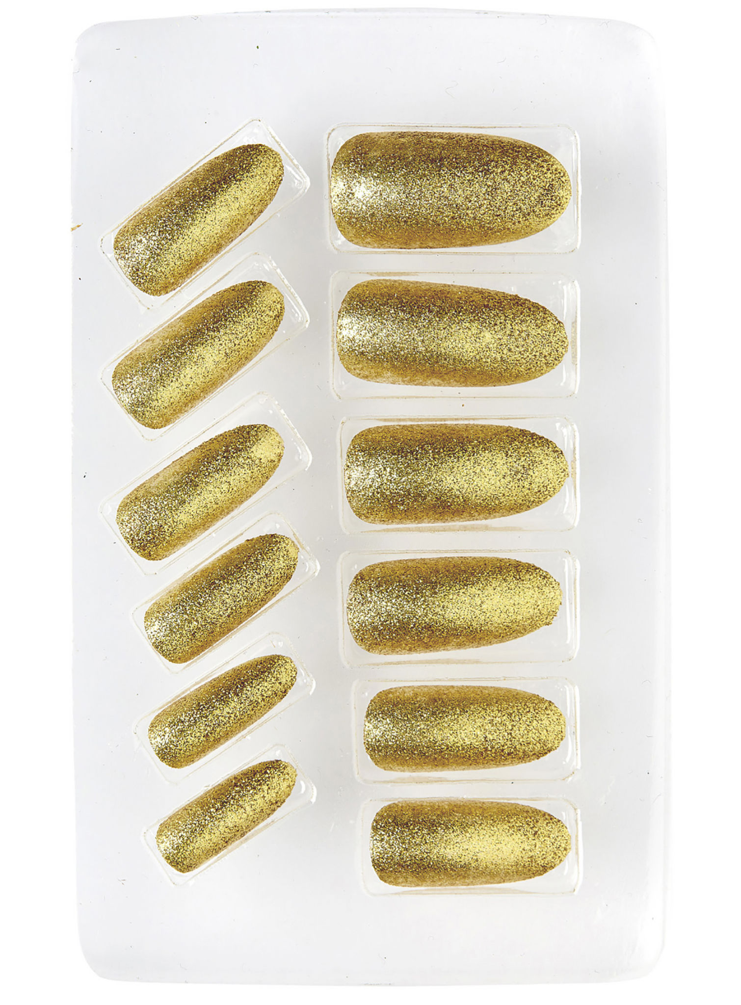 Glitzer Fingernägel gold