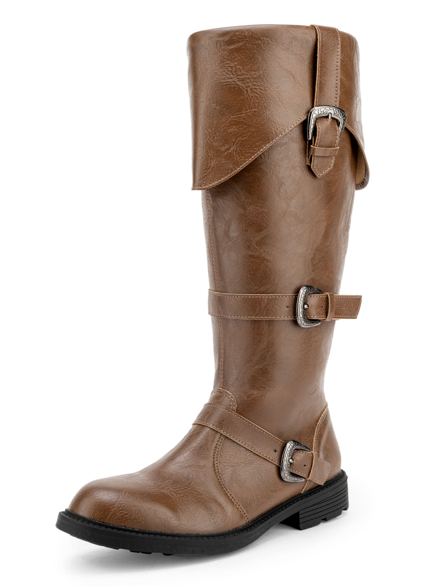 Piratenstiefel Deluxe Herren braun