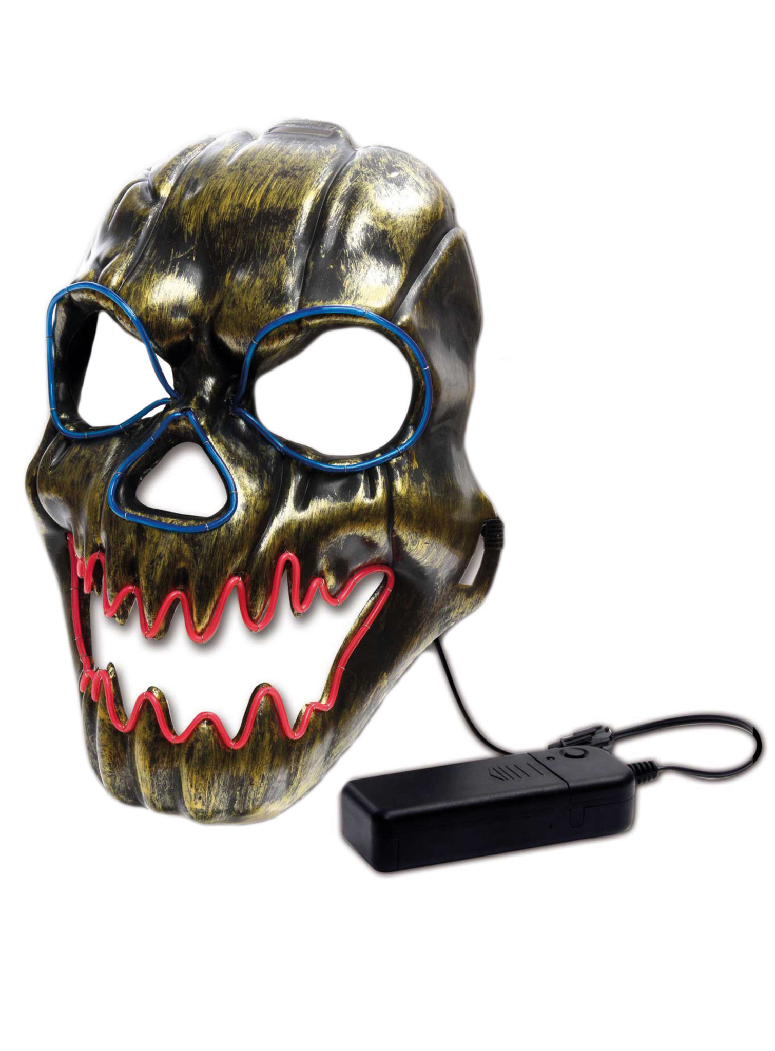 Horrorfratze Leuchtmaske mit Batteriefach