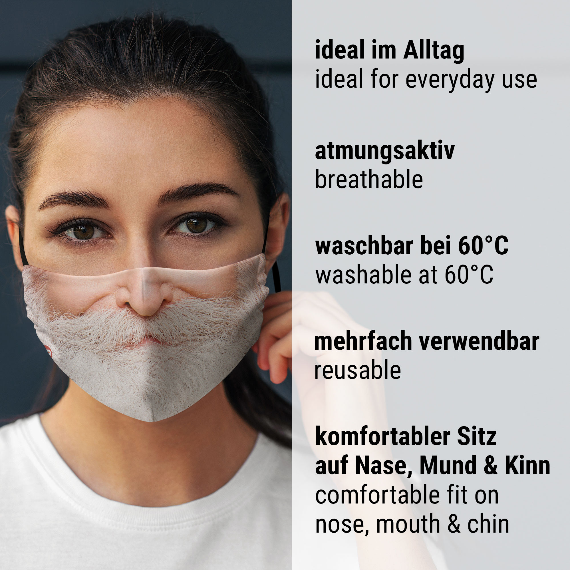 Stoffmaske Weihnachtsmann