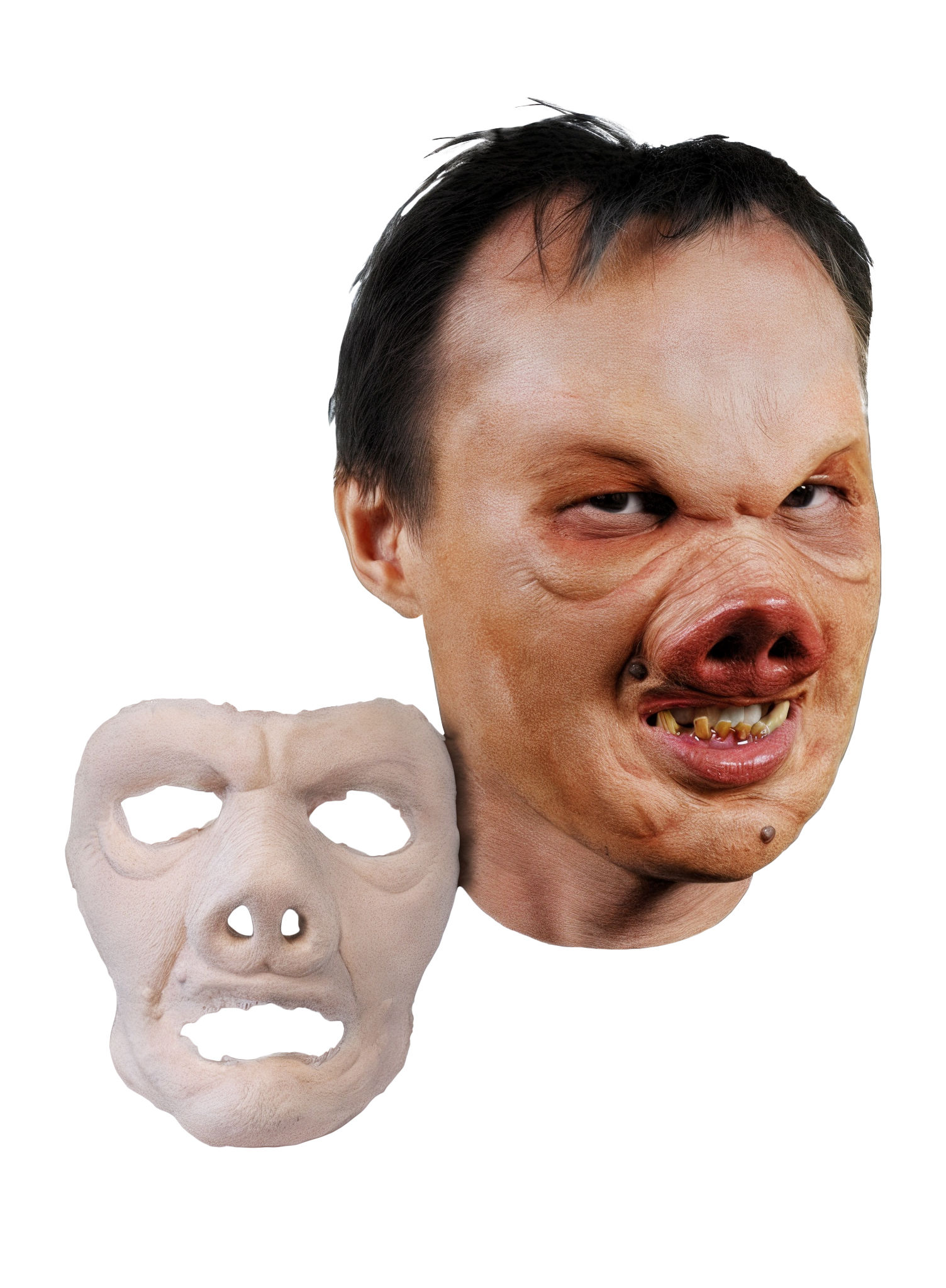 Special FX Fieses Schwein Maske zum Ankleben