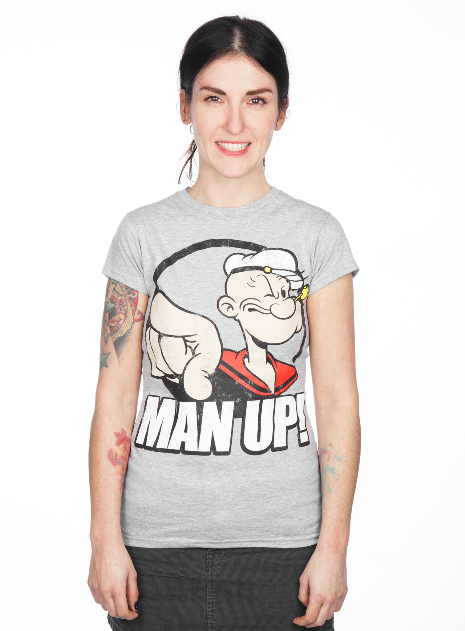 Popeye Girlie Shirt Man Up!