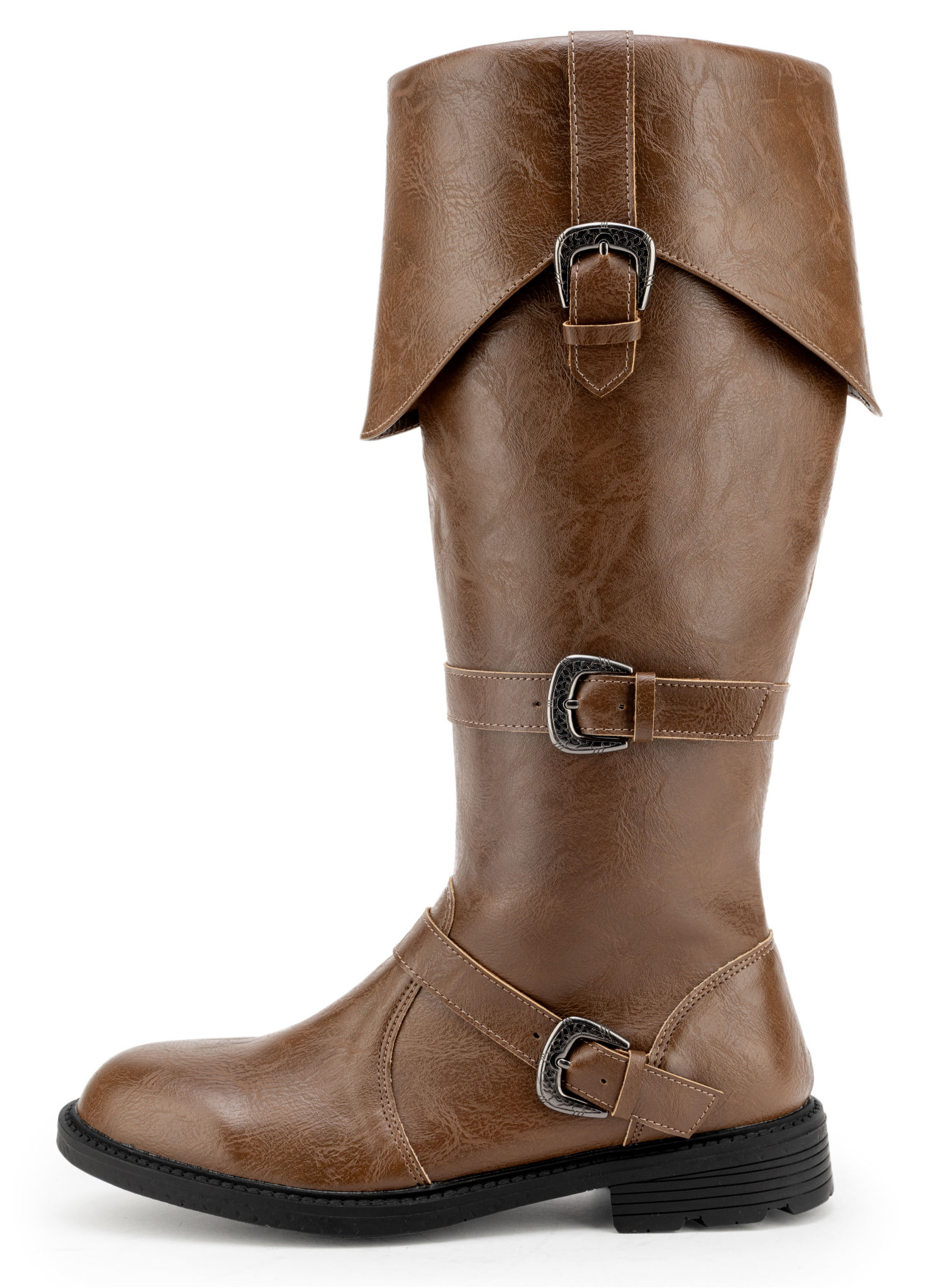 Piratenstiefel Deluxe Herren braun