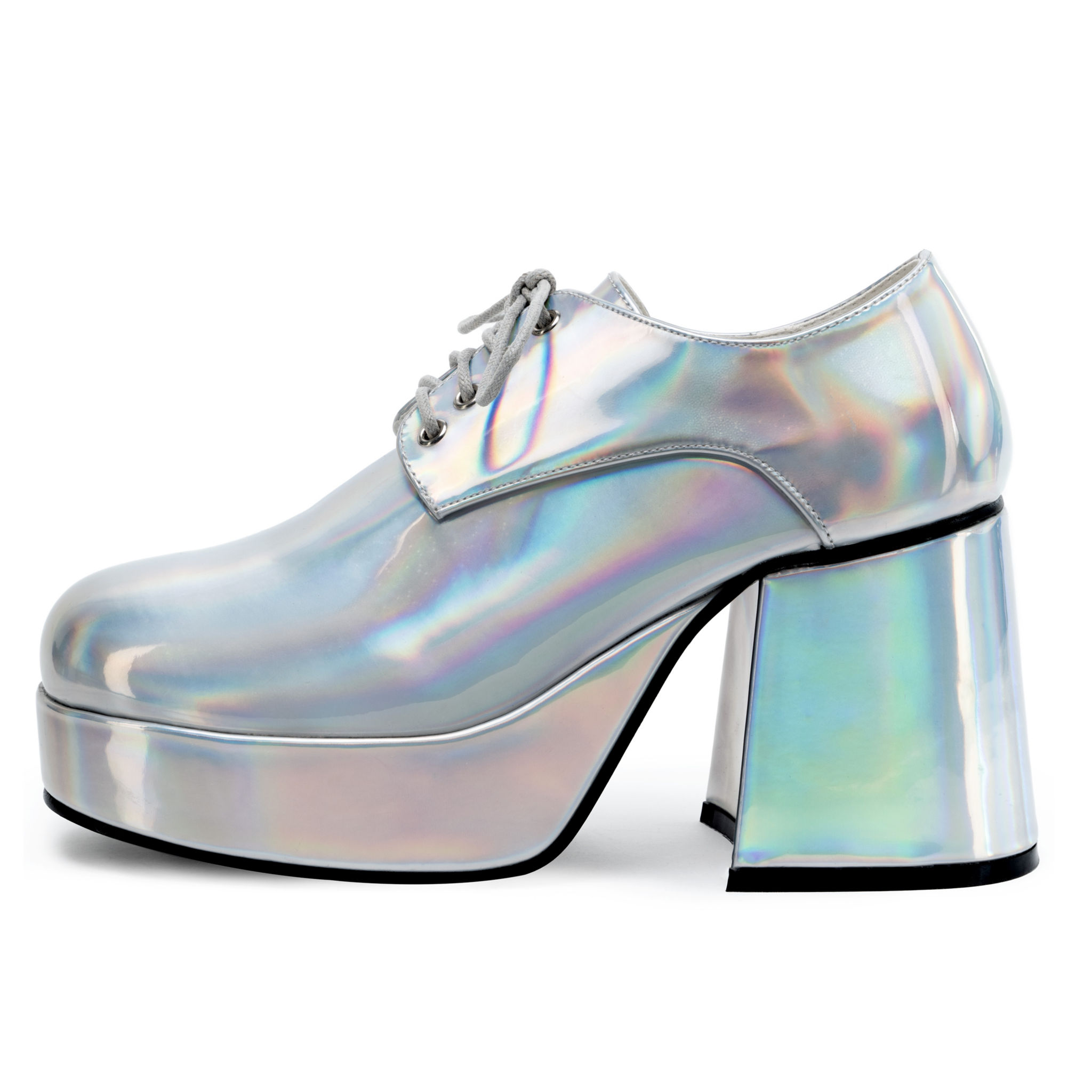 Plateauschuhe Herren silber