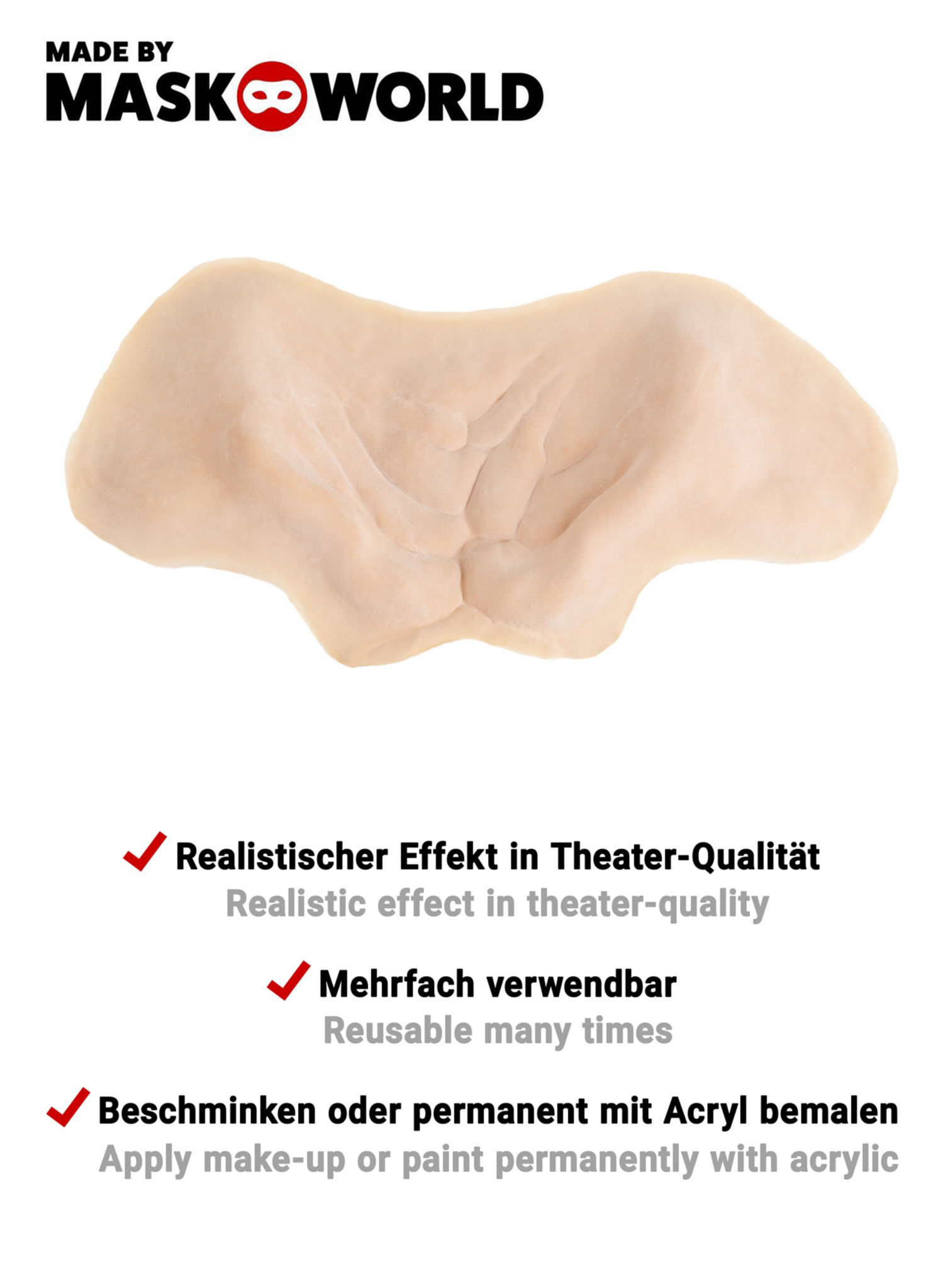 Vampirstirn Latexapplikation