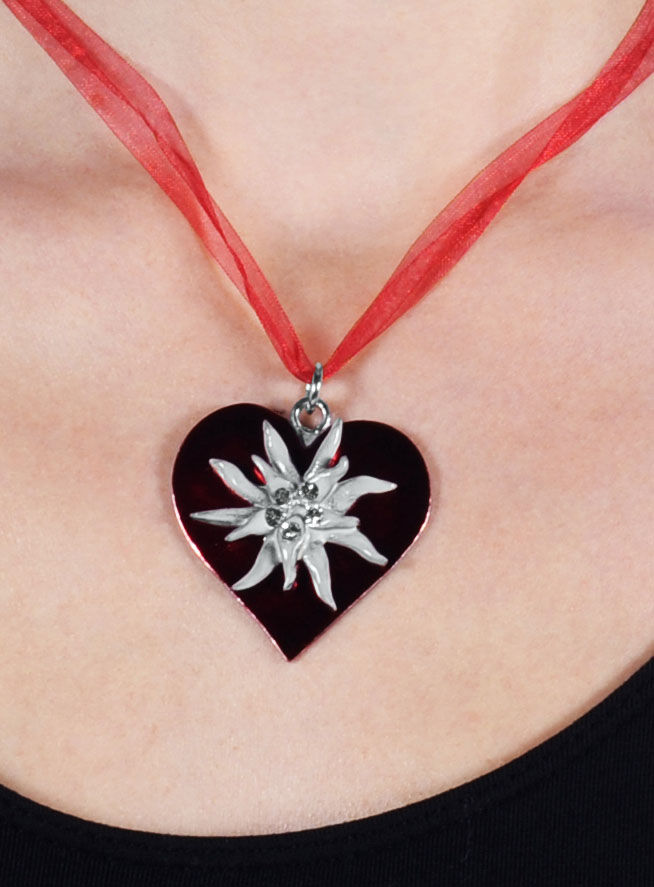 Dirndl Ketting Edelweiss Rood