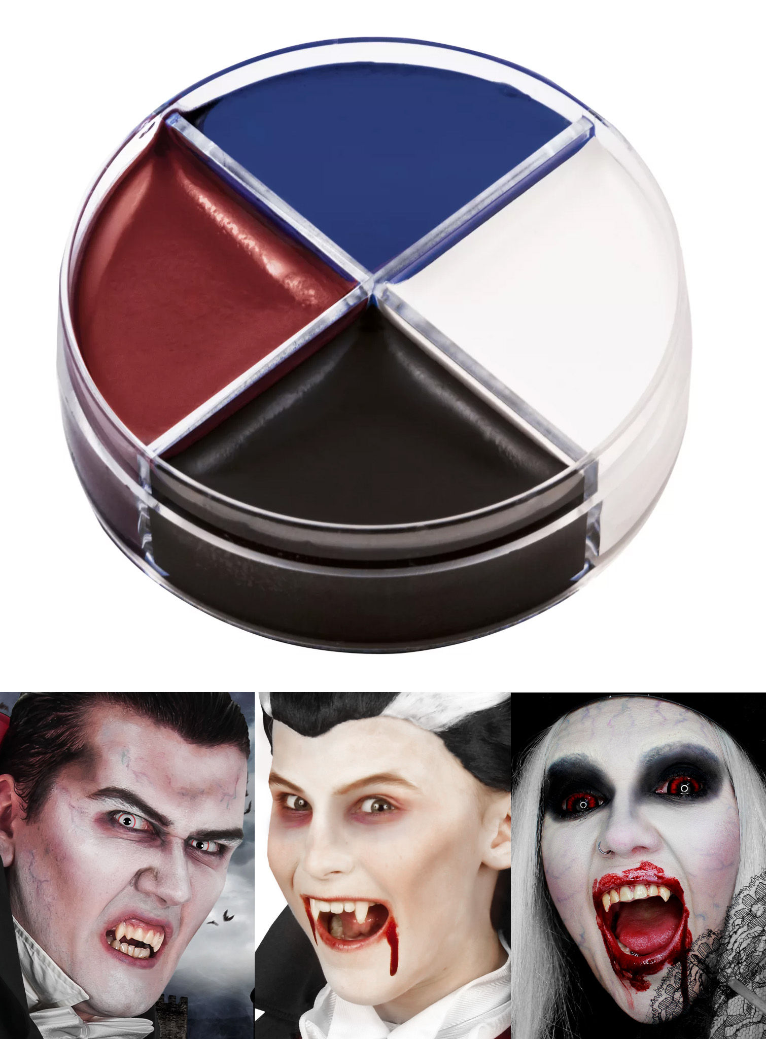 Creme Schminke Vampir Make-up 4-Farben 15ml