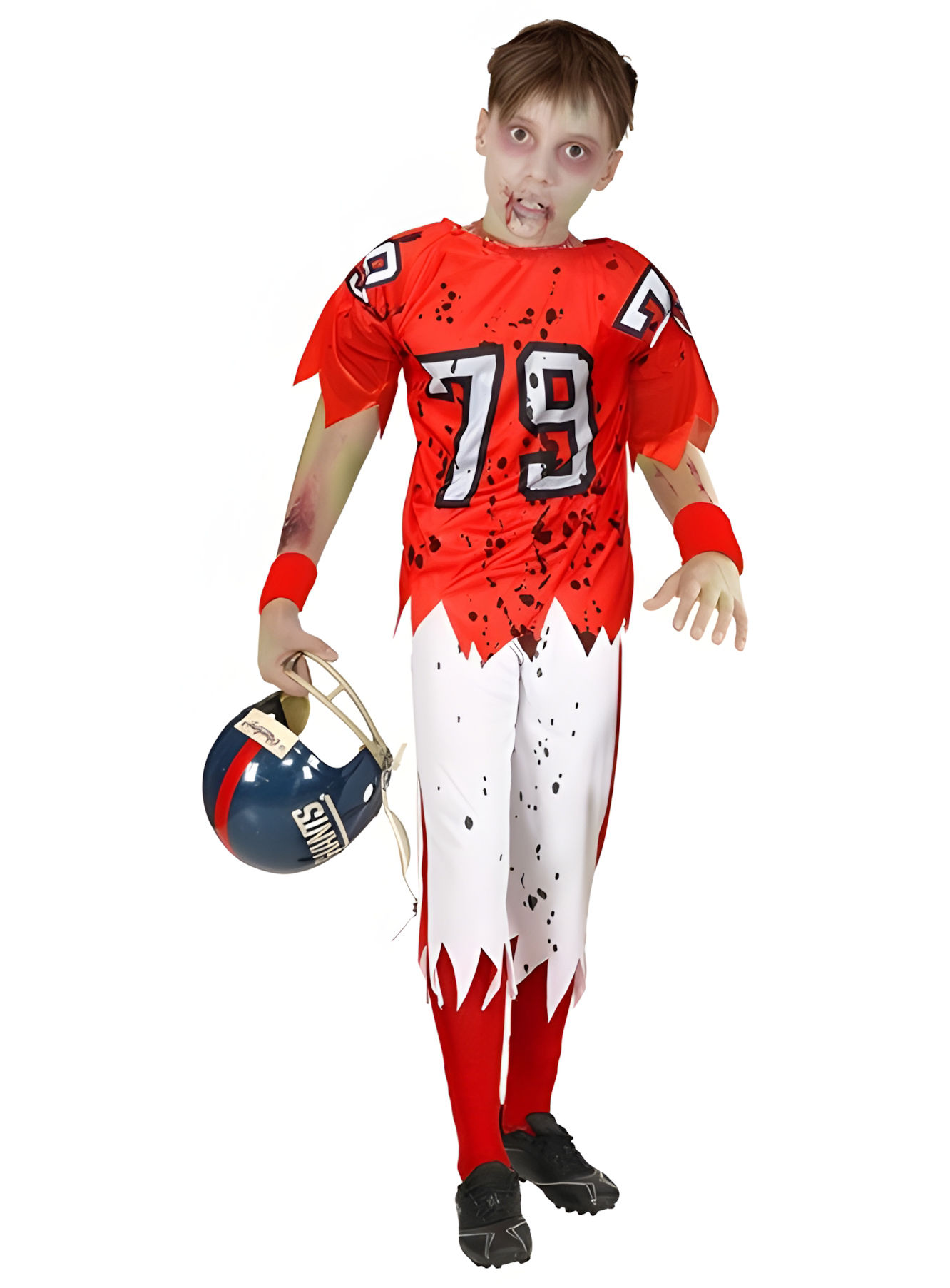 Zombie Football Spieler Mike Kostüm für Kinder