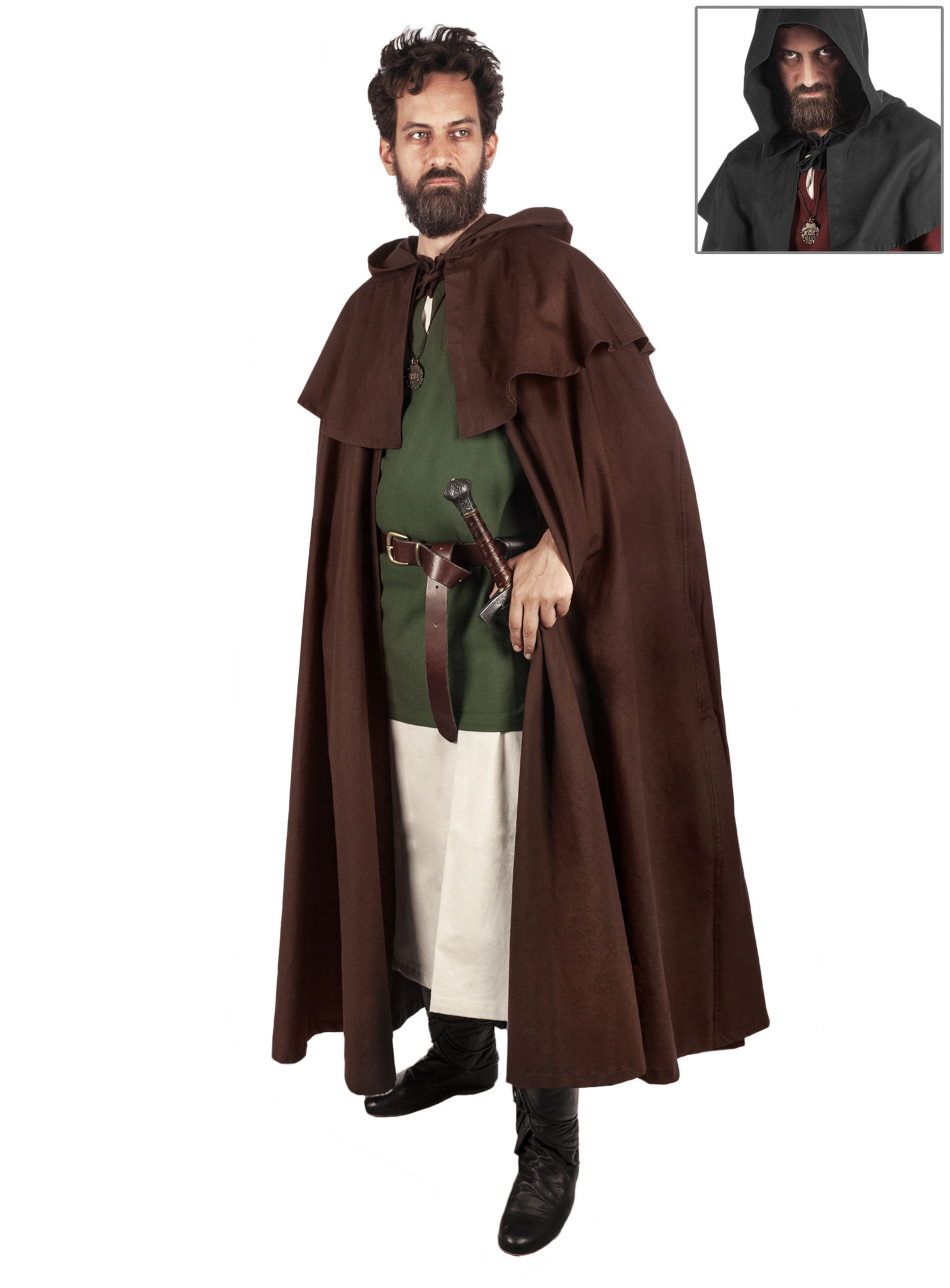 Mittelalter Umhang mit Pelerine - Rothgar