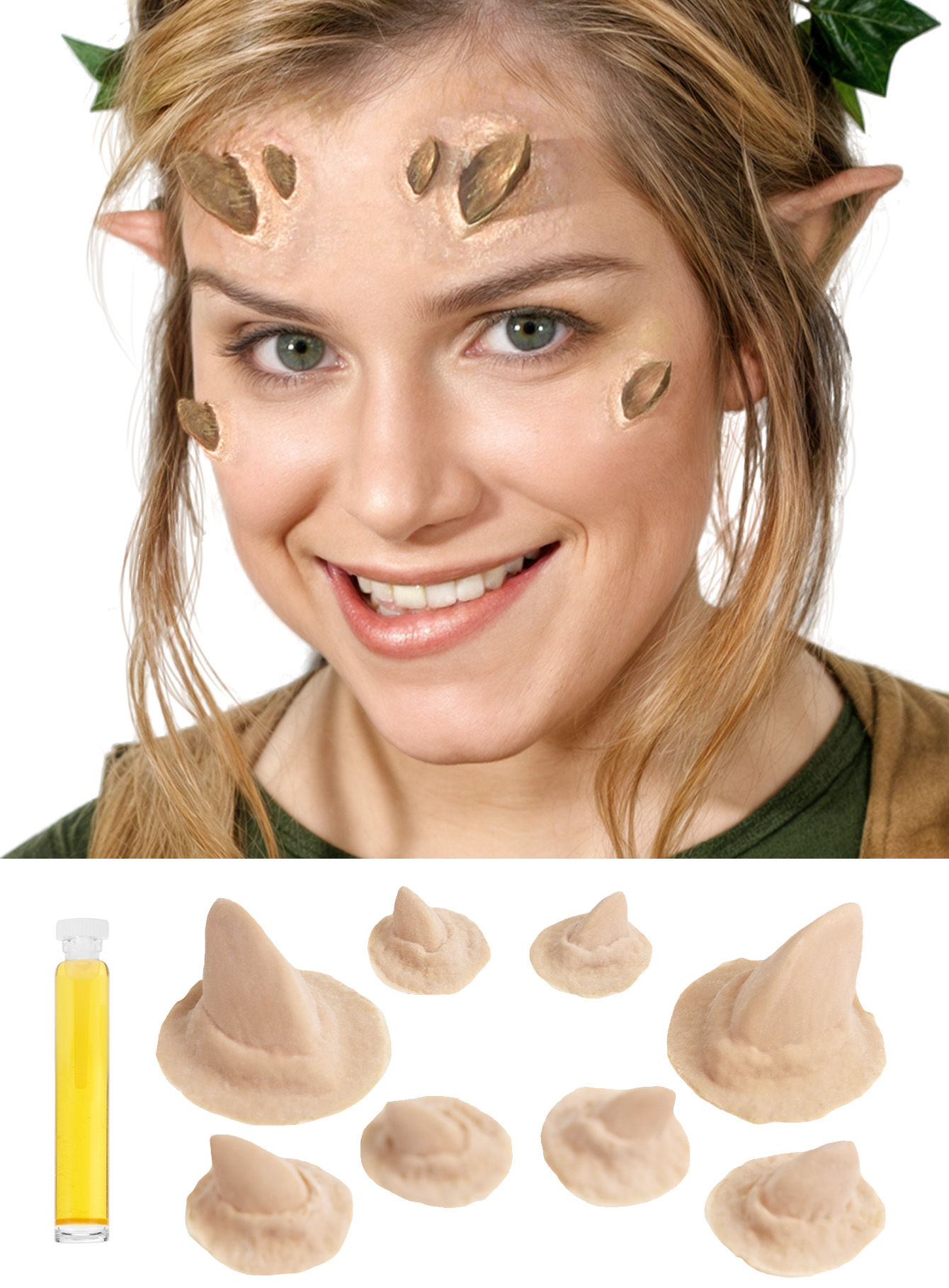 Latexhörner Dornen mit Mastix Hautkleber