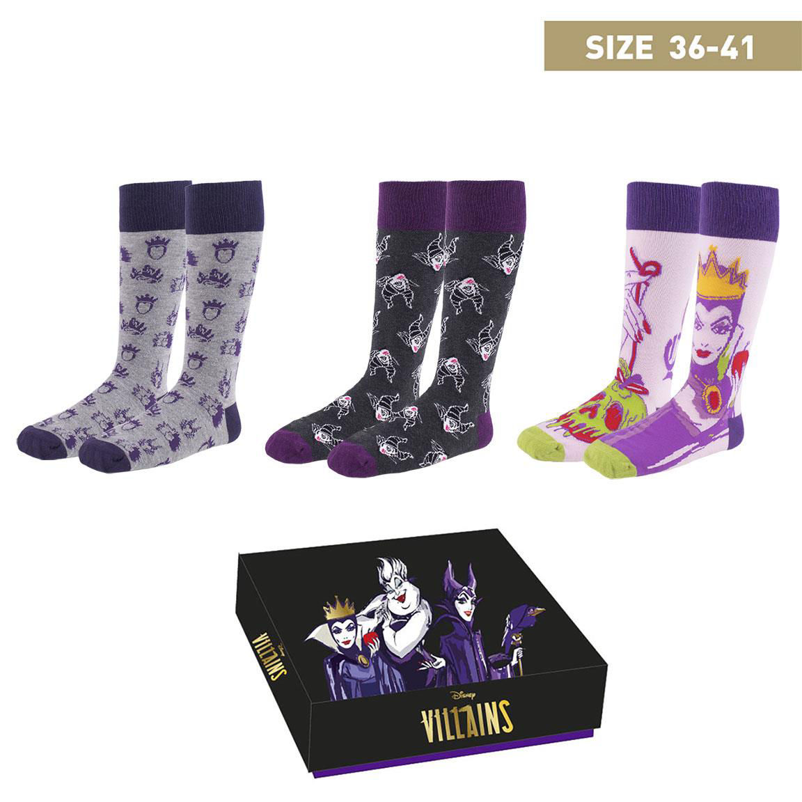 Disney Villains – Sokken 3-pack