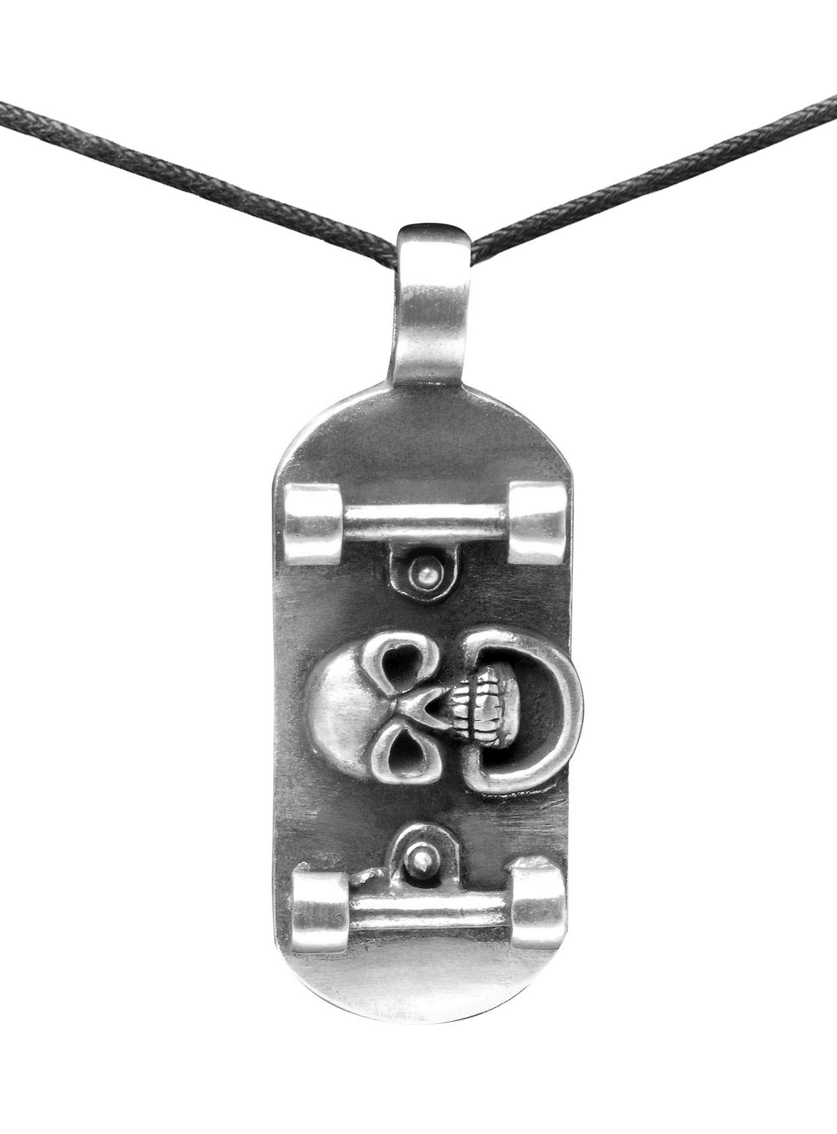 Skateboard Skull Kette