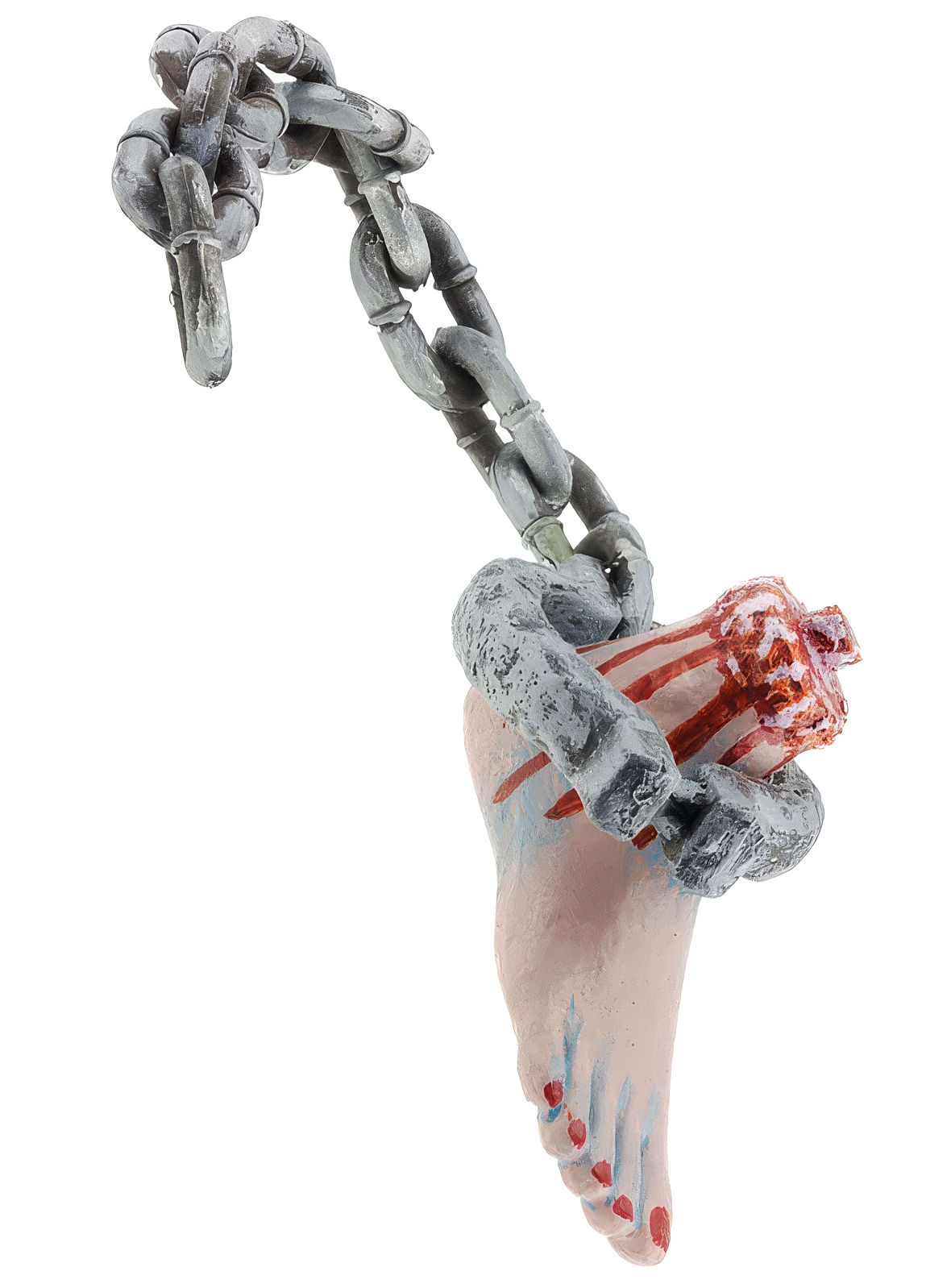 Zombiefuß mit Kette Deko