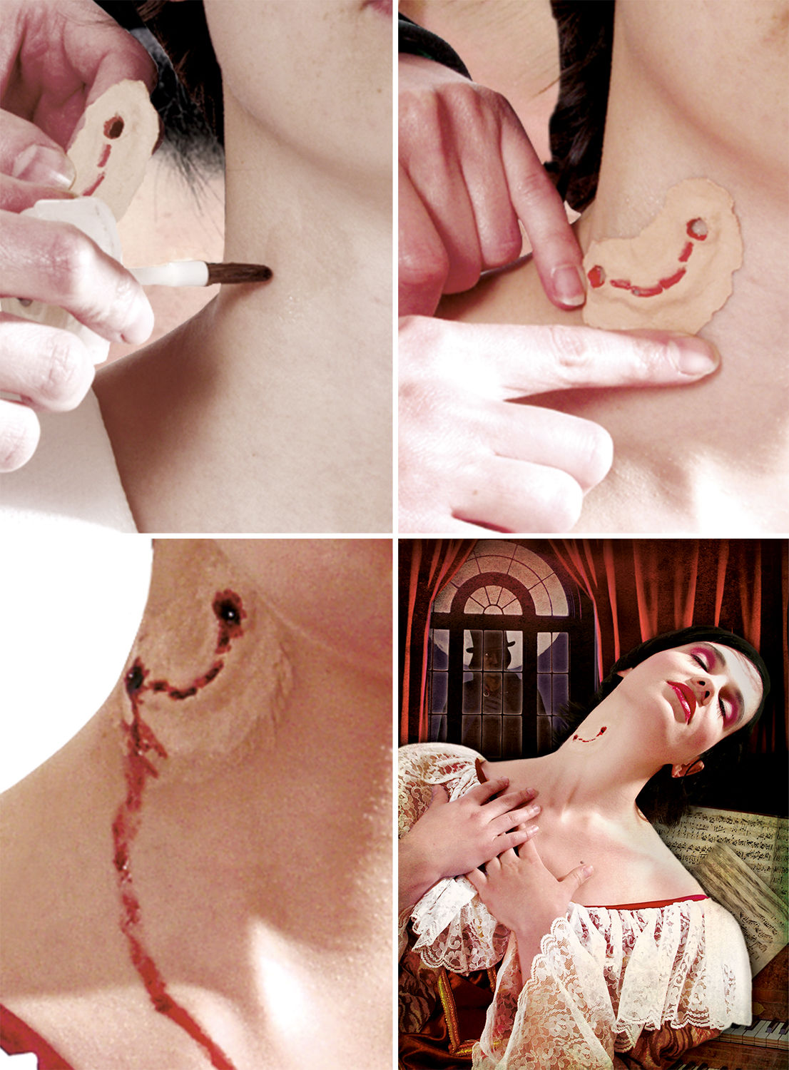 Vampirbiss Latexapplikation